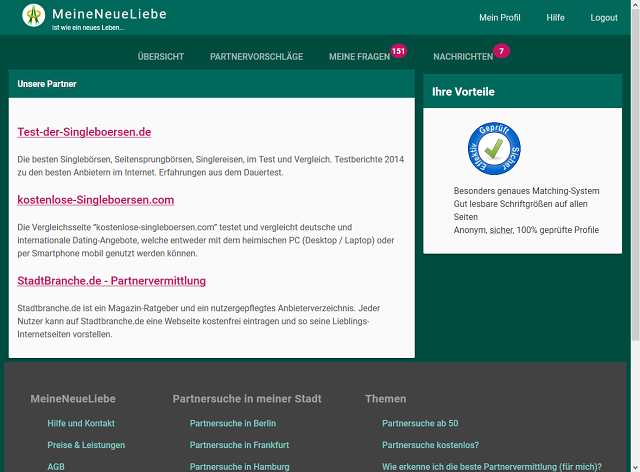 MNL Screenshot - 11 Partner Webseiten